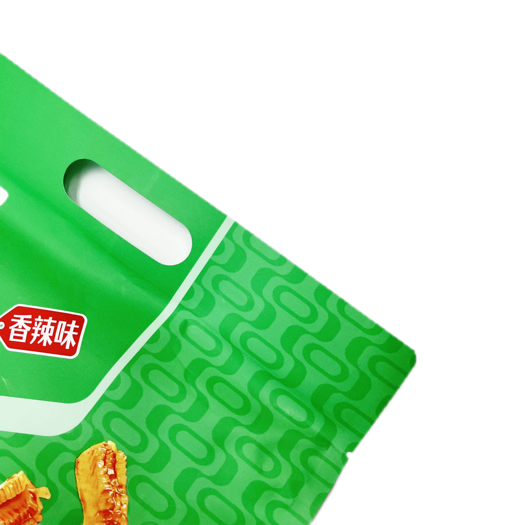 Customized The Outer Packaging Bags with A Handle Hole Layer Composite Quad Pouch
