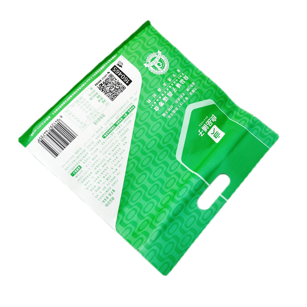 Customized The Outer Packaging Bags with A Handle Hole Layer Composite Quad Pouch