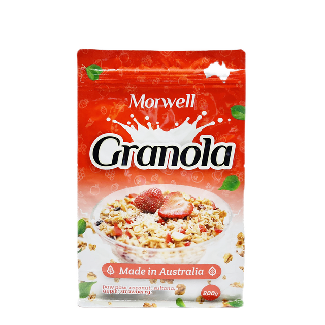 Custom Printed Flat Bottom Pouch Oats Plastic Packaging Food Bag with Zipper
