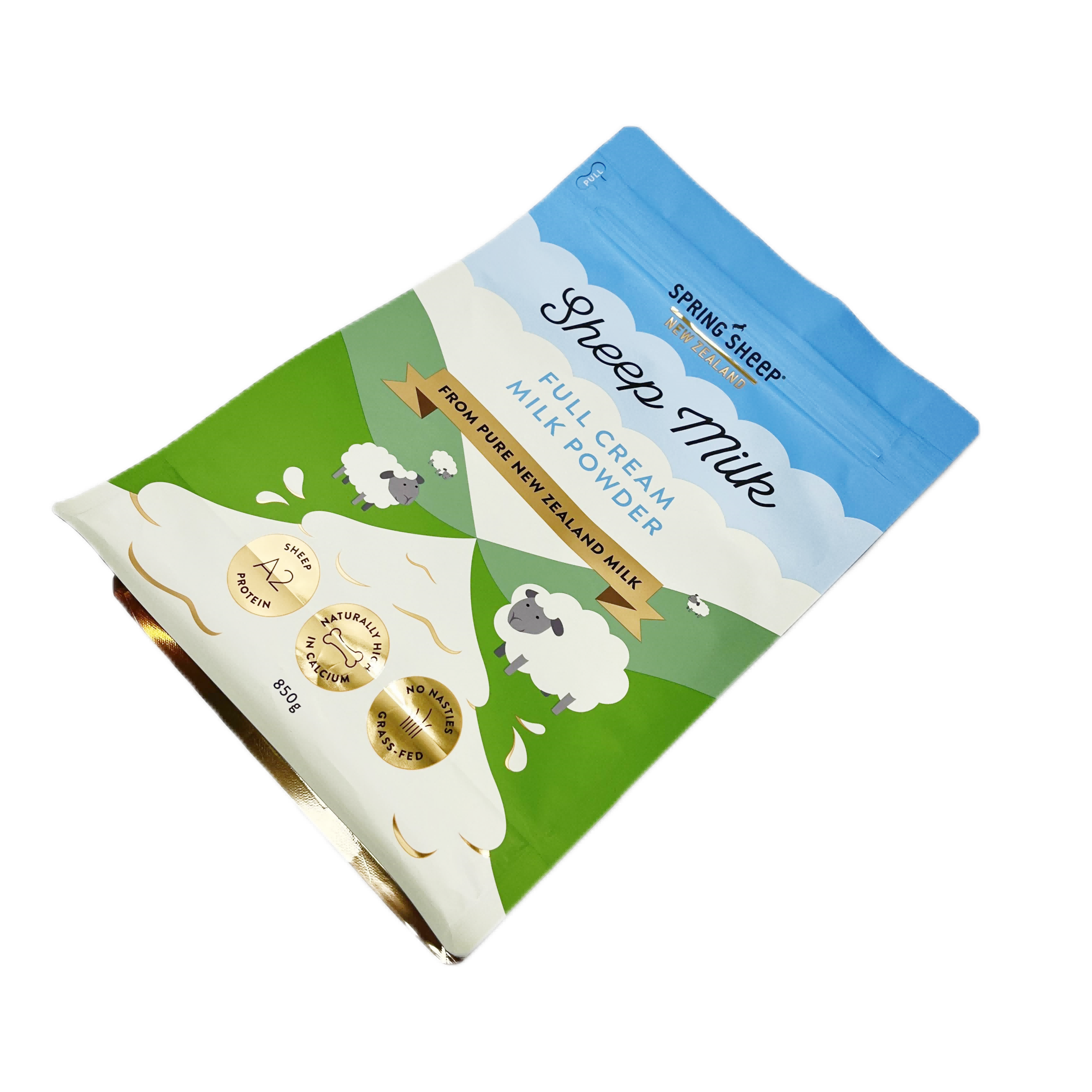 Flat Bottom Pouch Custom Printed Size Plastic Package Food Grade Aluminum Foil Milk Powder Zipper Bag