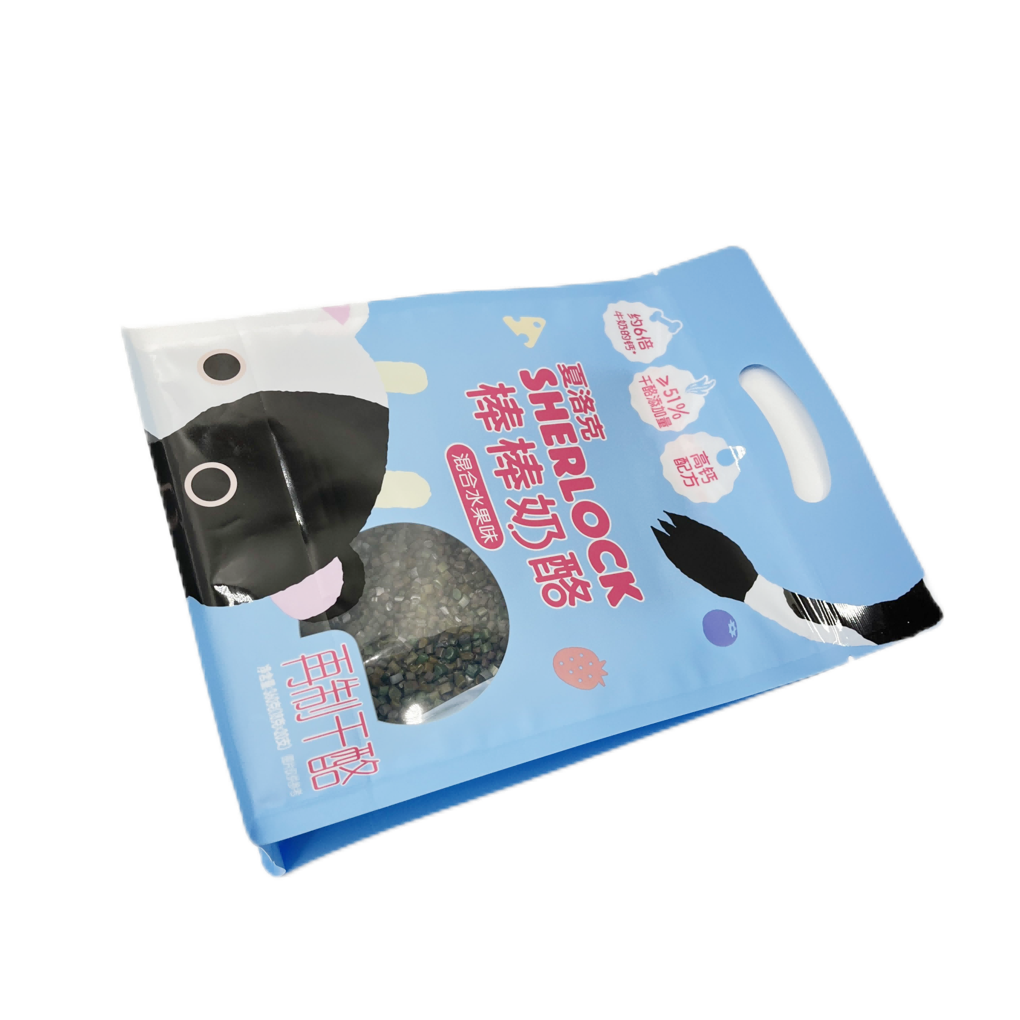 Cheese Stick Outer Packaging Bag Gravure Printing Custom Mylar Quad Pouch