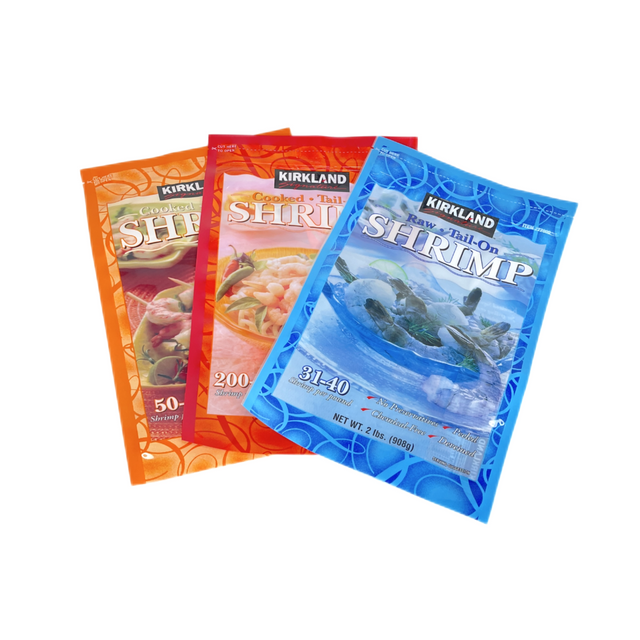 Custom Vacuum Plastic Three Heat Side Sealed Frozen Food Packaging Bag