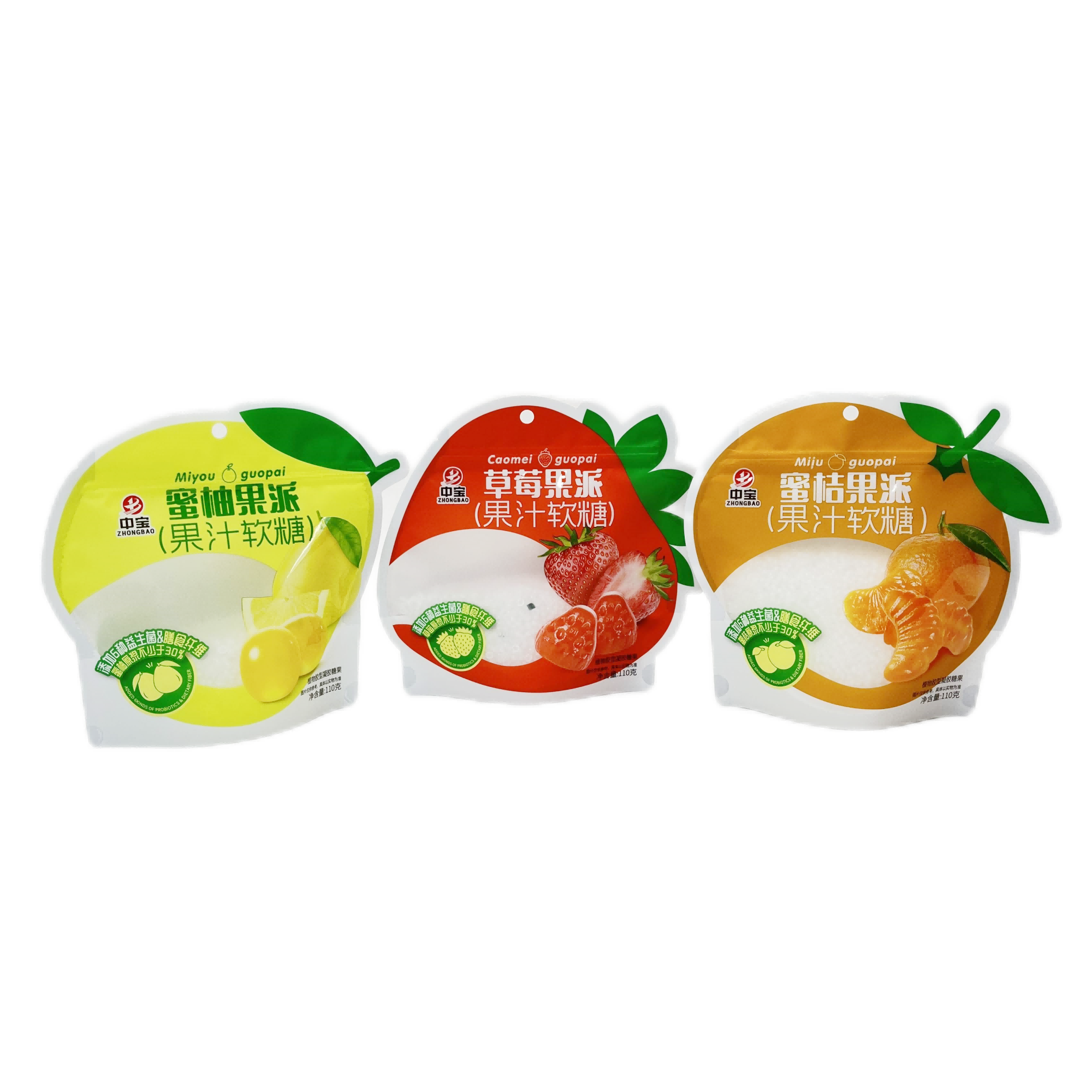 Food Packaging Bag Stand Up Pouch with Zipper for Candy Transparent Window Colourful Print