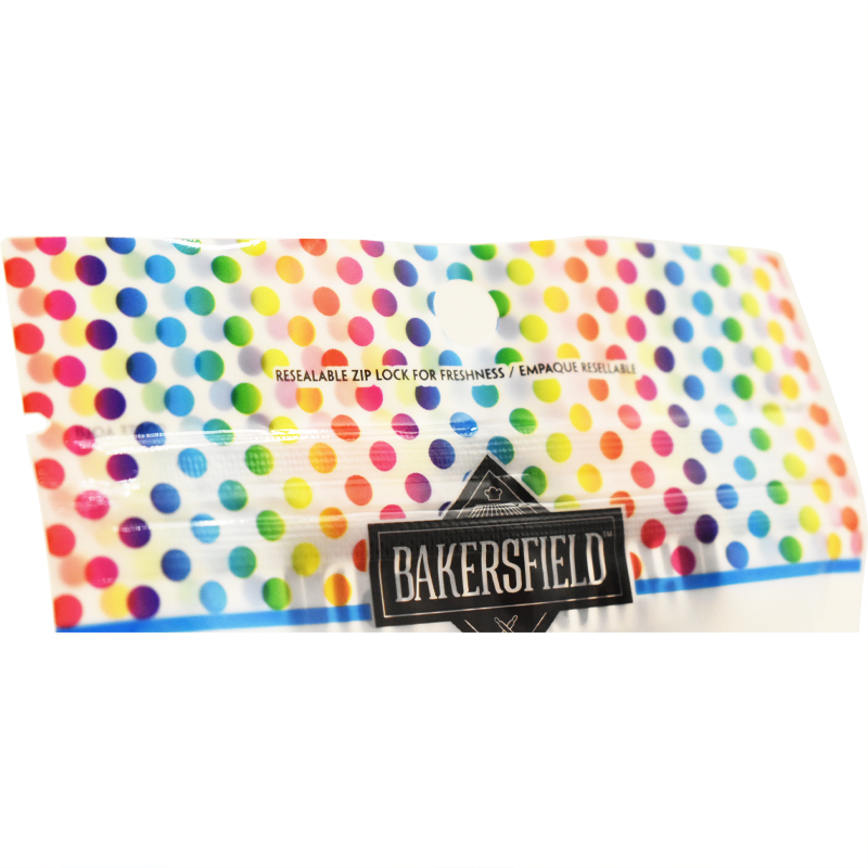Flexible Transparent Customized Plastic Food Packaging Snack Bags with Zipper