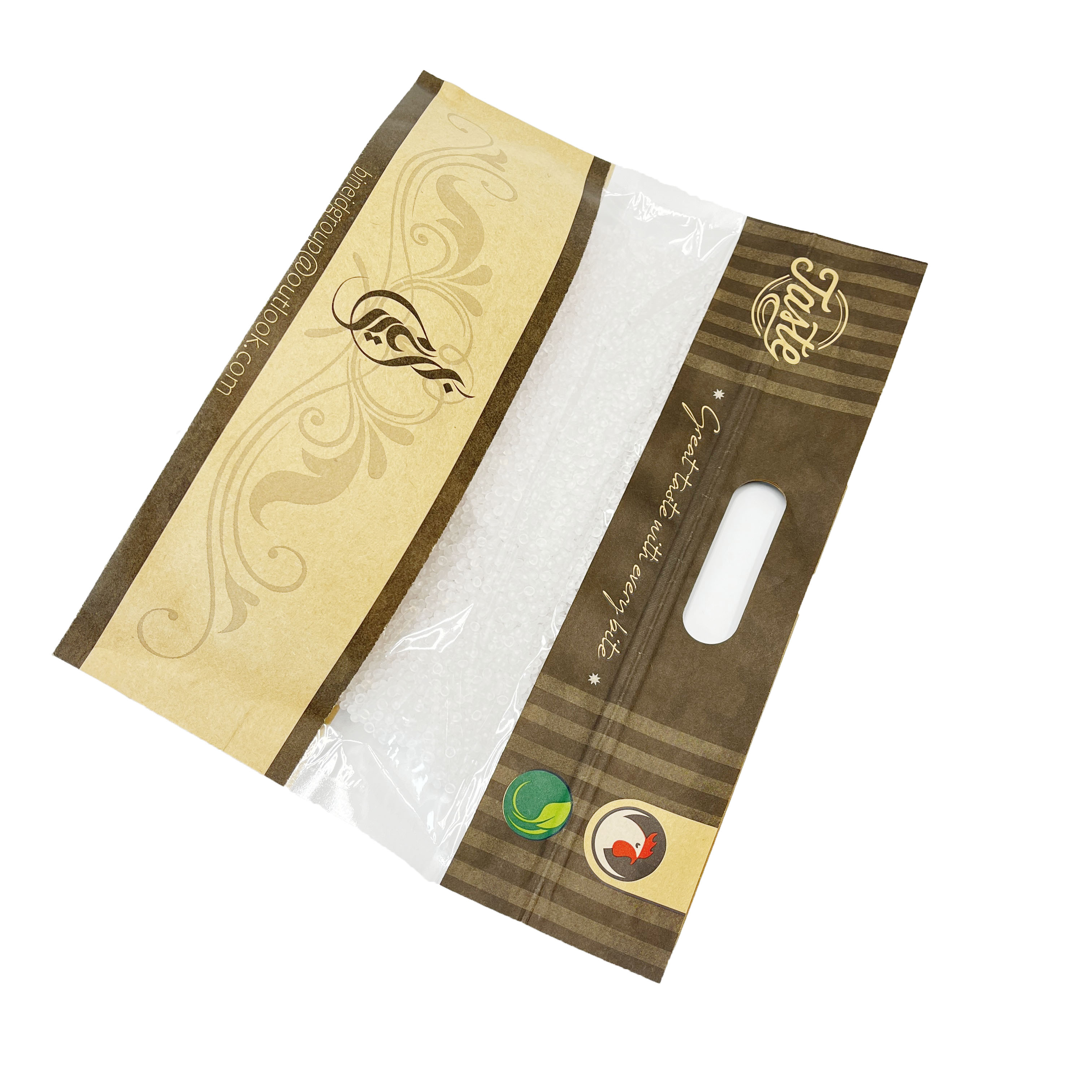 Anti-Fog Custom Printed Stand up Ziplock Bag with Handle for Roasted Chicken Packaging